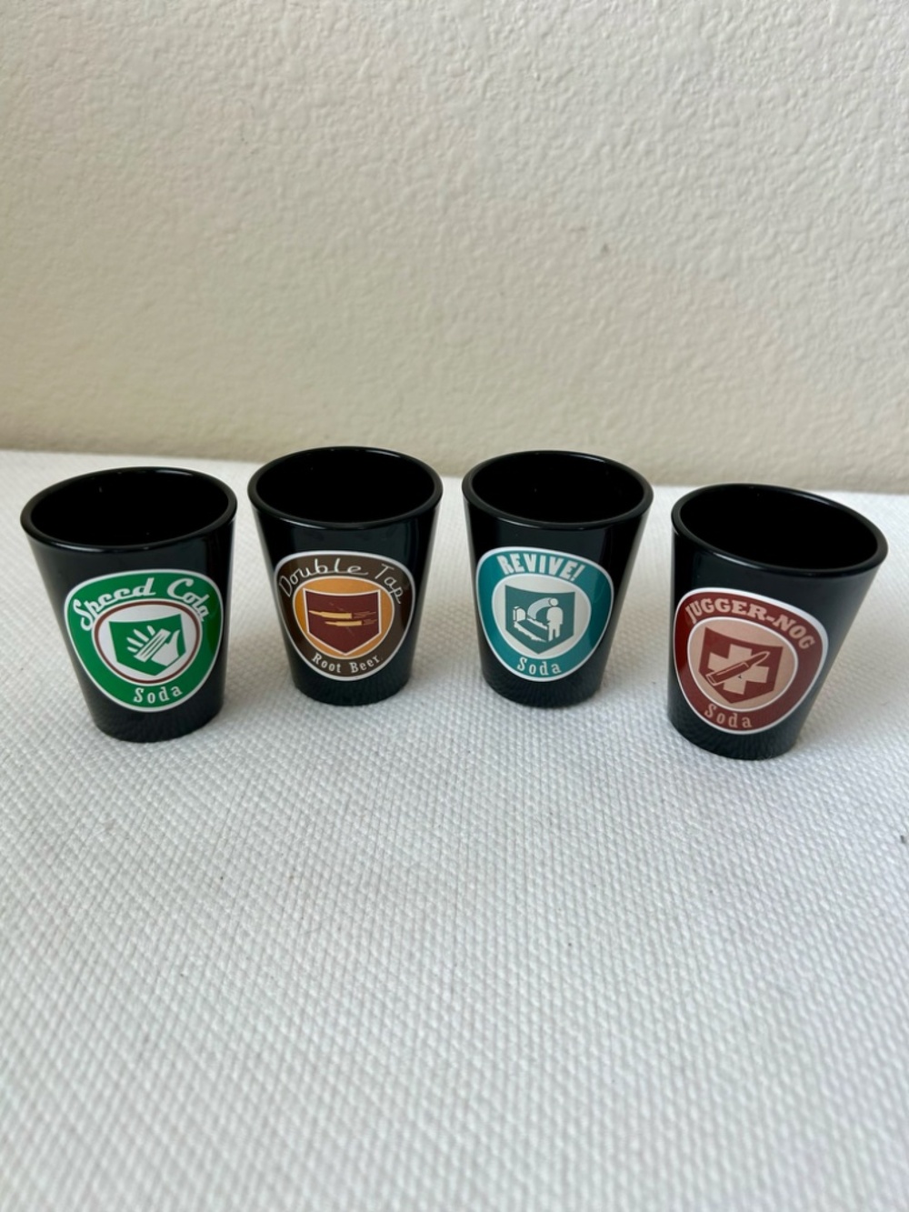 Call of Duty Zombies Perk-a-Cola 4 Pack Shot Glass Set Speed Cola Jugger-Nog - Picture 8 of 9